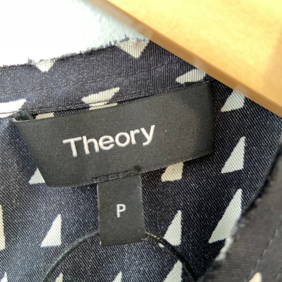 Theory Print Silk T-Shirt Dress - Picture 8 of 10